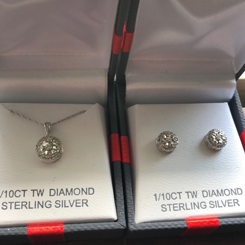 matching necklace and earrings